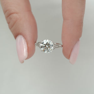 The Stephanie - Engagement Ring Made in White Gold