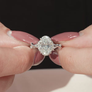The Halo Twig - Engagement Ring Made in Platinum