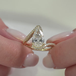 The Pave Skyler - Engagement Ring Made in Yellow Gold
