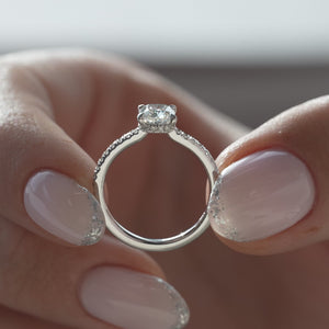 The Aline - Engagement Ring Made in White Gold