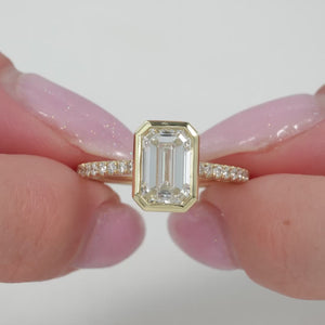 The Pave Charlotte - Engagement Ring Made in Yellow Gold