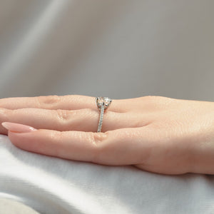 The Pave Lexie - Engagement Ring Made in Platinum