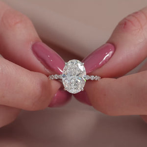 The Khloe - Engagement Ring Made in White Gold