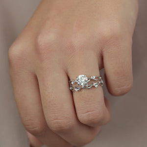 The Twig - Engagement Ring Made in White Gold