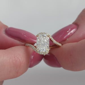 The Pave Skyler - Engagement Ring Made in Yellow Gold