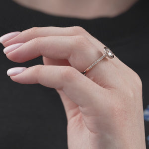 The Pave Charlotte - Engagement Ring Made in Rose Gold