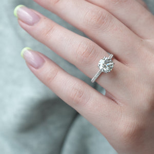 The Rachel - Engagement Ring Made in White Gold