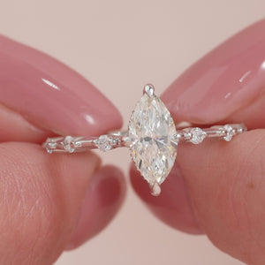 The Hidden Halo Penelope - Engagement Ring Made in White Gold